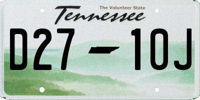 TN license plate D2710J