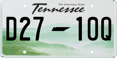 TN license plate D2710Q