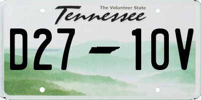 TN license plate D2710V