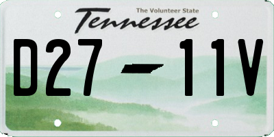 TN license plate D2711V