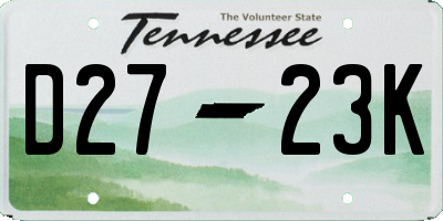 TN license plate D2723K