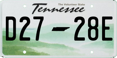 TN license plate D2728E