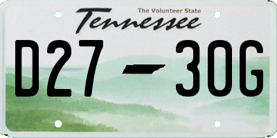 TN license plate D2730G