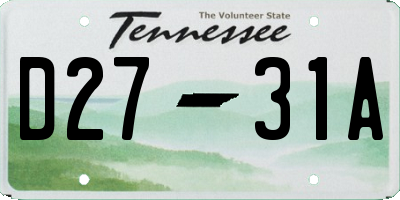 TN license plate D2731A