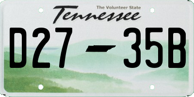 TN license plate D2735B