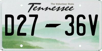 TN license plate D2736V
