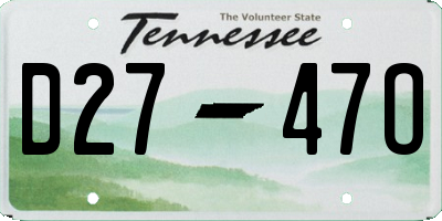 TN license plate D2747O