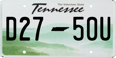 TN license plate D2750U