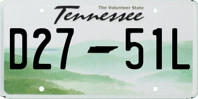 TN license plate D2751L