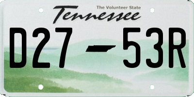 TN license plate D2753R