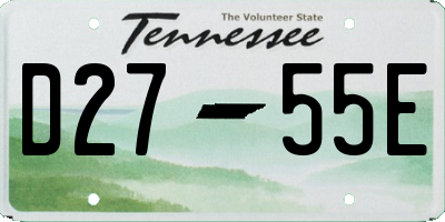 TN license plate D2755E