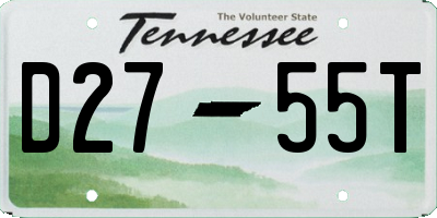 TN license plate D2755T