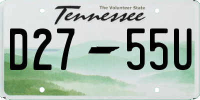 TN license plate D2755U
