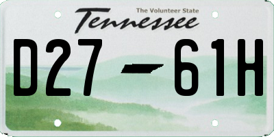 TN license plate D2761H