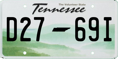TN license plate D2769I