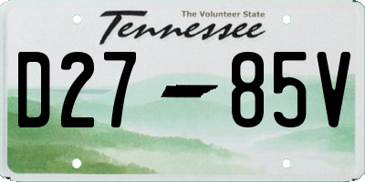 TN license plate D2785V