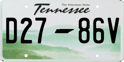 TN license plate D2786V