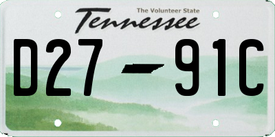 TN license plate D2791C