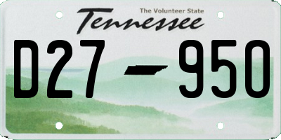 TN license plate D2795O