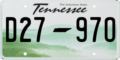 TN license plate D2797O