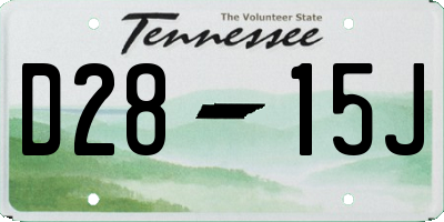 TN license plate D2815J