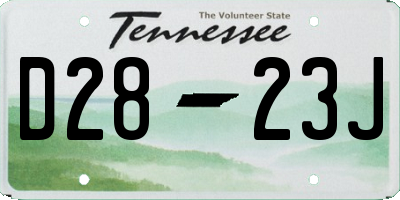 TN license plate D2823J