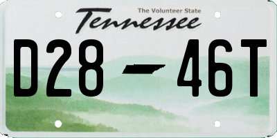 TN license plate D2846T