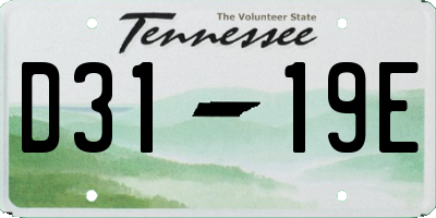 TN license plate D3119E