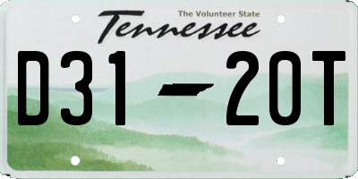 TN license plate D3120T