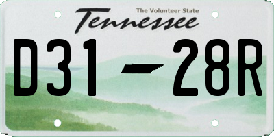 TN license plate D3128R