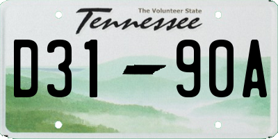TN license plate D3190A