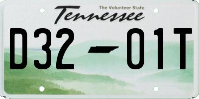TN license plate D3201T