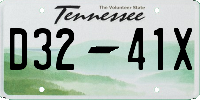 TN license plate D3241X