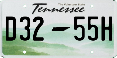 TN license plate D3255H