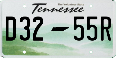 TN license plate D3255R