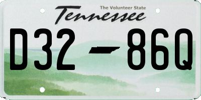 TN license plate D3286Q