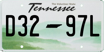 TN license plate D3297L
