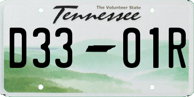 TN license plate D3301R
