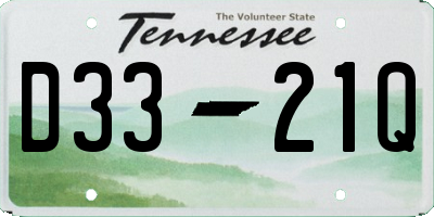 TN license plate D3321Q