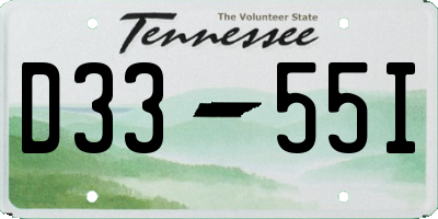 TN license plate D3355I