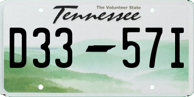 TN license plate D3357I