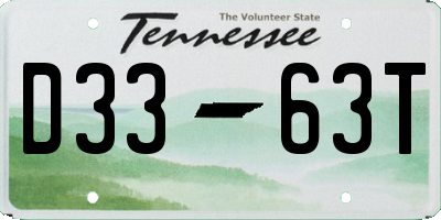 TN license plate D3363T