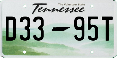 TN license plate D3395T