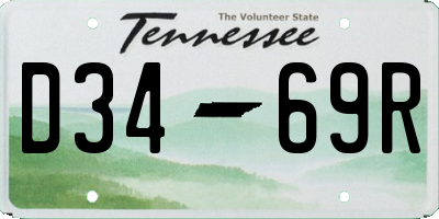 TN license plate D3469R