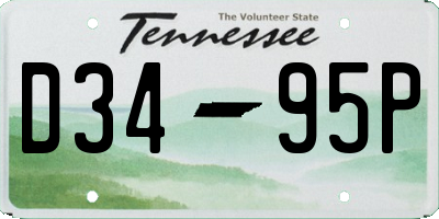 TN license plate D3495P