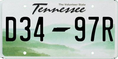 TN license plate D3497R