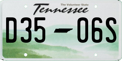 TN license plate D3506S