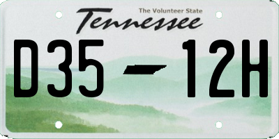 TN license plate D3512H