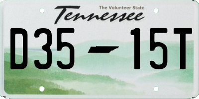 TN license plate D3515T