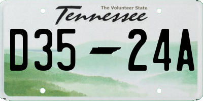TN license plate D3524A